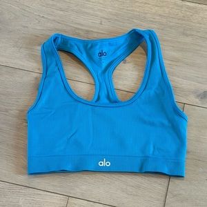 Alo Yoga Blue Racerback Sports bra